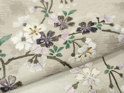 平和屋着物●訪問着　刺繍　枝桜文　暈し染め　金彩　さが美扱い　正絹　逸品　CABE7140ut