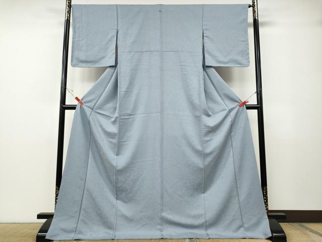 平和屋着物●上質な色無地　草花地紋　淡藤色　ロング丈　正絹　逸品　CABE7141ut
