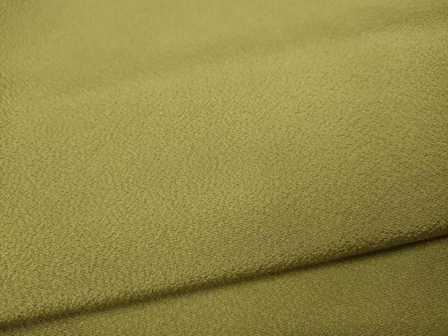 平和屋着物●上質な色無地　いろどり倶楽部　青朽葉色　反端付き　正絹　逸品　CABE7143ut