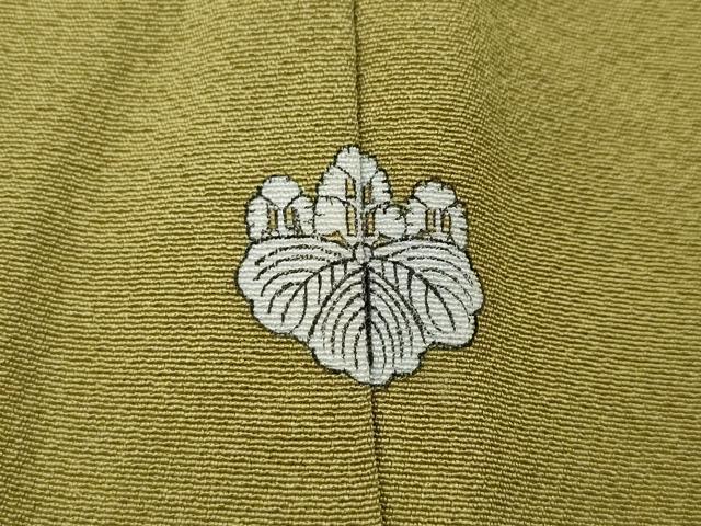 平和屋着物●上質な色無地　いろどり倶楽部　青朽葉色　反端付き　正絹　逸品　CABE7143ut