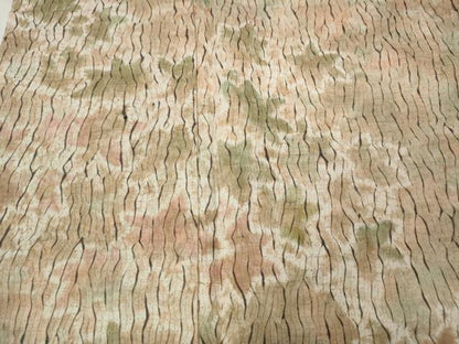 平和屋着物●訪問着　紬地　杢目絞り　枝葉文　三越扱い　正絹　逸品　CABE7146ut