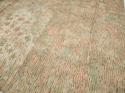平和屋着物●訪問着　紬地　杢目絞り　枝葉文　三越扱い　正絹　逸品　CABE7146ut