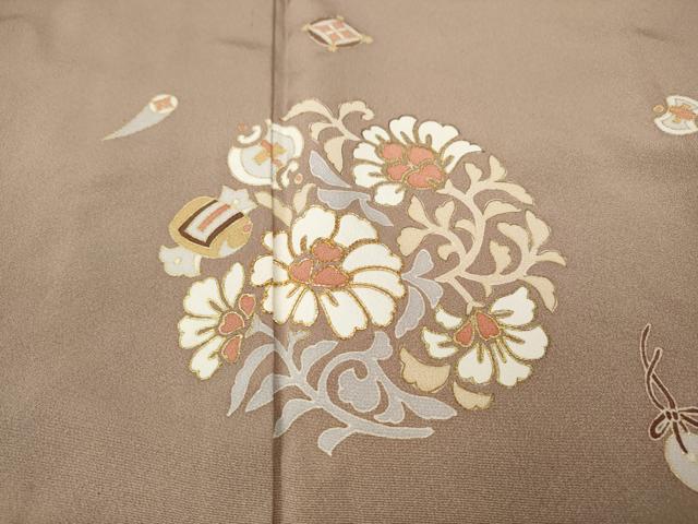 平和屋着物●訪問着　駒刺繍　宝尽くし花丸文　金彩　正絹　逸品　CABE7147ut 平和屋着物○訪問着 駒刺繍 宝尽くし花丸文 金彩 正絹 逸品 CABE7147ut