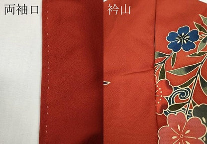 平和屋着物●手ざし京紅型染・宮崎紅型　宮崎良次　振袖　御所解花文　暈し染め　正絹　逸品　CABE7148ut