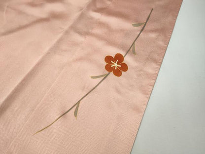 平和屋着物●中国三大刺繍　相良刺繍　訪問着　鞠花文　暈し染め　金彩　ロング丈　正絹　逸品　CABE7150ut
