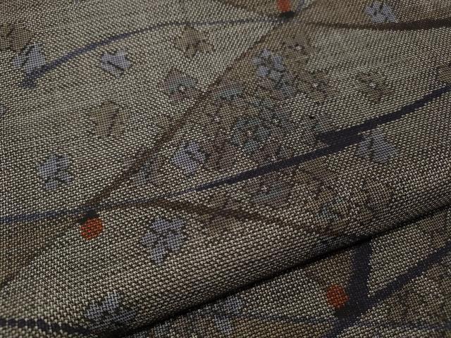 平和屋着物●本場大島紬　9マルキ　吉祥花文　正絹　逸品　CABE7151ut