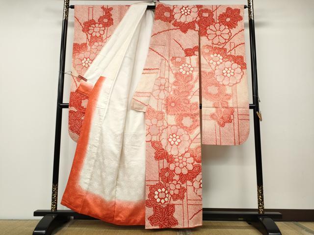 平和屋着物●豪華振袖　総絞り　草花文　暈し染め　正絹　逸品　CABE7154ut