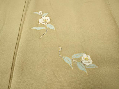 平和屋着物●訪問着　駒刺繍　草花文　三越扱い　正絹　逸品　CABE7155ut
