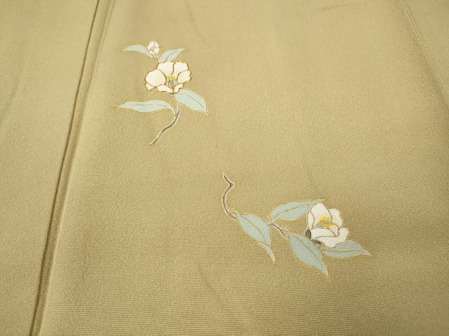 平和屋着物●訪問着　駒刺繍　草花文　三越扱い　正絹　逸品　CABE7155ut