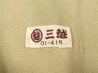 平和屋着物●訪問着　駒刺繍　草花文　三越扱い　正絹　逸品　CABE7155ut