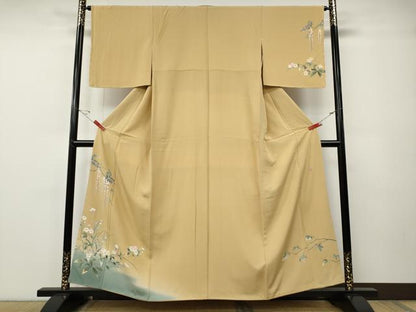 平和屋着物●訪問着　友禅　作家物　枝花文　暈し染め　正絹　逸品　未使用　CABE7157ut
