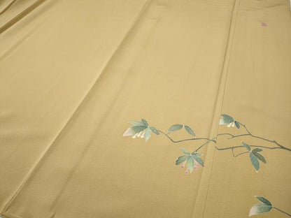平和屋着物●訪問着　友禅　作家物　枝花文　暈し染め　正絹　逸品　未使用　CABE7157ut