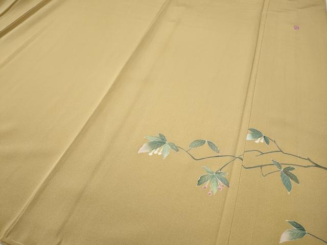 平和屋着物●訪問着　友禅　作家物　枝花文　暈し染め　正絹　逸品　未使用　CABE7157ut