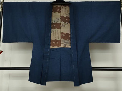 平和屋着物●男性　紬　アンサンブル　霞文　正絹　逸品　CABE7161ut