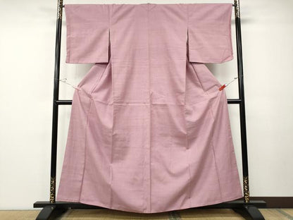 平和屋着物●結城紬　石竹色　やまと誂製　正絹　逸品　CABE7165ut