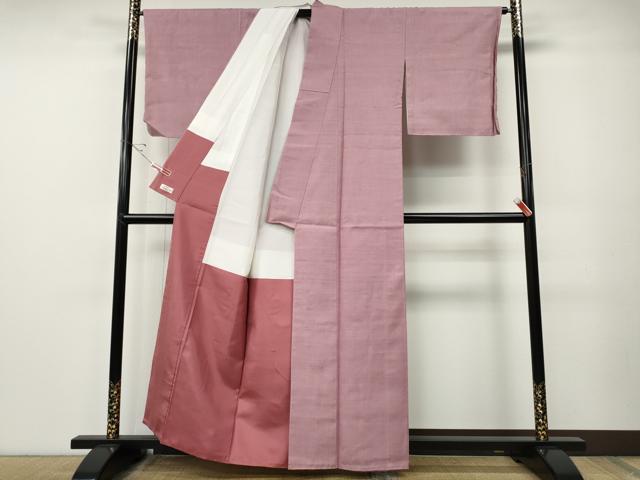 平和屋着物●結城紬　石竹色　やまと誂製　正絹　逸品　CABE7165ut