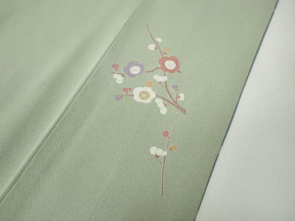 平和屋着物●訪問着　駒刺繍　流水吉祥丸文　暈し染め　正絹　逸品　CABE7166ut