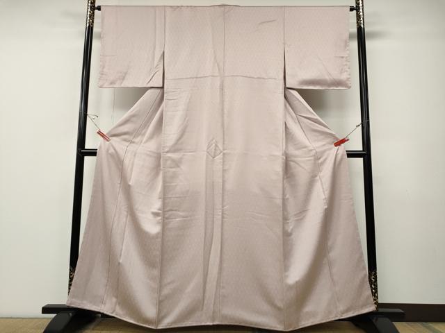 平和屋着物●上質な色無地　吉祥花地紋　薄桜色　正絹　逸品　CABE7173ut 平和屋着物○上質な色無地 吉祥花地紋 薄桜色 正絹 逸品 CABE7173ut