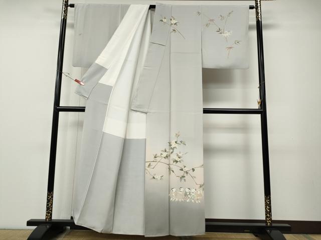 平和屋着物●訪問着　友禅　作家物　童子遊び　枝花文　暈し染め　正絹　逸品　CABE7178ut