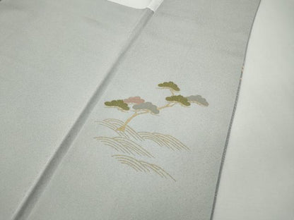 平和屋着物●訪問着　雪輪草花文　暈し染め　金彩　正絹　逸品　CABE7180ut
