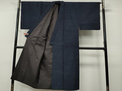 平和屋着物●男性　結城紬　アンサンブル　杢　正絹　逸品　CABE7189ut