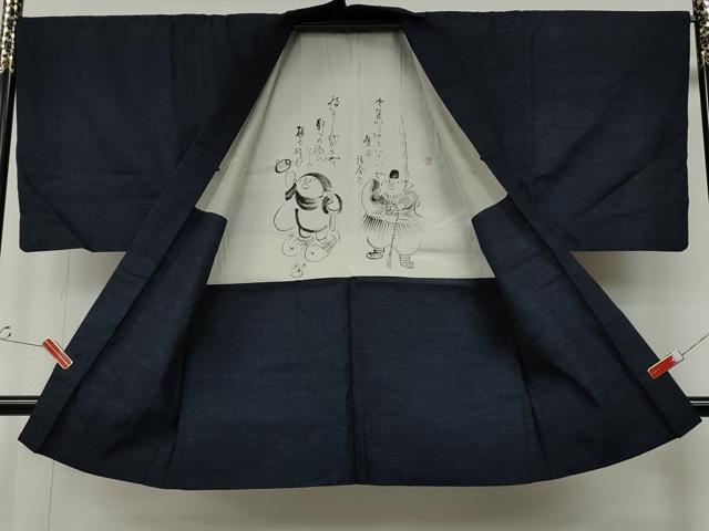 平和屋着物●男性　結城紬　アンサンブル　杢　正絹　逸品　CABE7189ut