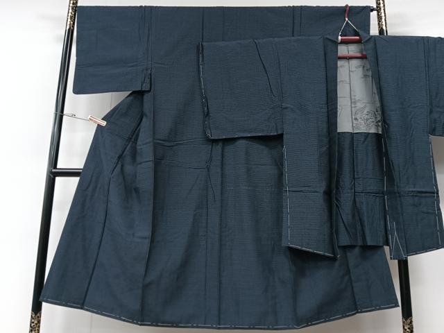 平和屋着物■男性 紬 アンサンブル 80亀甲 正絹 逸品 CABE7201xe