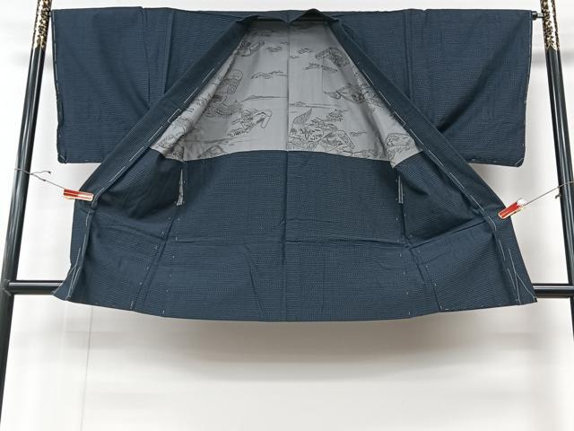 平和屋着物■男性 紬 アンサンブル 80亀甲 正絹 逸品 CABE7201xe