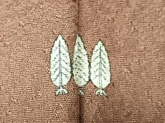 平和屋着物■上質な色無地 渋紙色 正絹 逸品 CABE7209xe