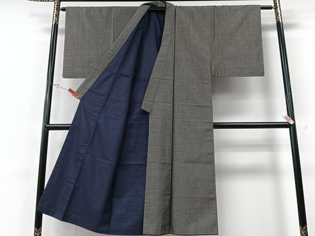 平和屋着物■男性 紬 アンサンブル 横段文 正絹 逸品 CABE7210xe