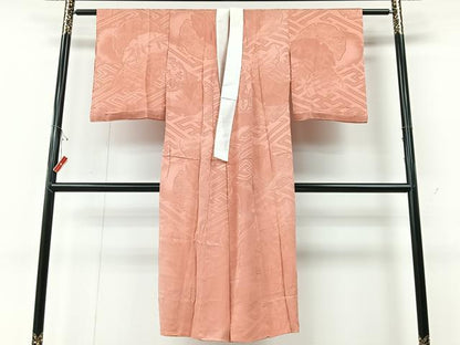 平和屋着物■長襦袢 無双仕立て 雪輪花文 正絹 逸品 CABE7218xe