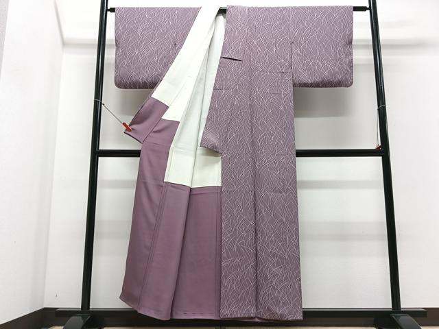 平和屋着物■上質な小紋 芝草文 正絹 逸品 CABE7242xe