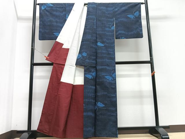 平和屋着物■上質な紬 舞蝶文 正絹 逸品 CABE7271xe