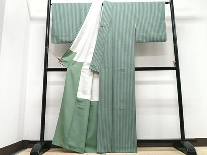 平和屋着物■上質な小紋 縞 正絹 逸品 CABE7282xe