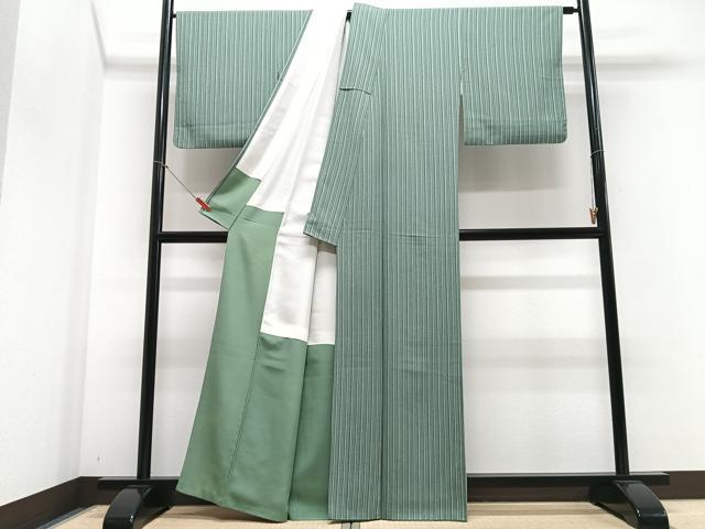 平和屋着物■上質な小紋 縞 正絹 逸品 CABE7282xe
