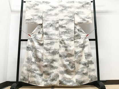 平和屋着物■上質な紬 手描き 樹林文 正絹 逸品 CABE7293xe