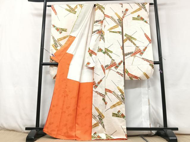 平和屋着物■豪華振袖 扇文 金彩 正絹 逸品 CABE7305xe