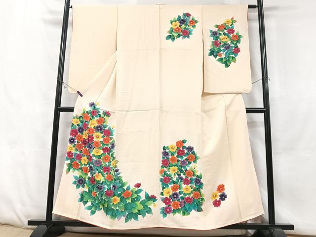 平和屋着物■訪問着 草花文 正絹 逸品 CABE7311xe
