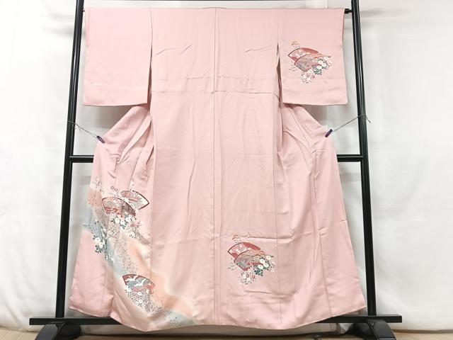 平和屋着物■訪問着 地紙花鳥文 暈し染め 金彩 正絹 逸品 CABE7312xe