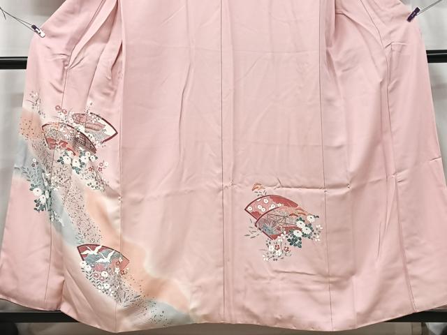 平和屋着物■訪問着 地紙花鳥文 暈し染め 金彩 正絹 逸品 CABE7312xe