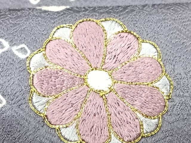平和屋着物■訪問着 刺繍 絞り 草花文 正絹 逸品 CABE7315xe