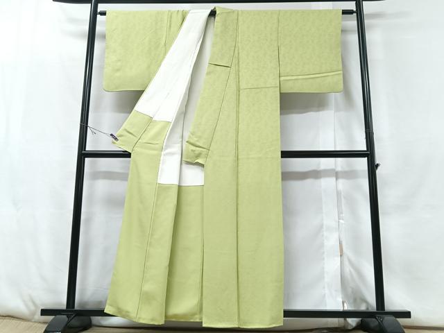 平和屋着物●上質な色無地　草花地紋　蒸栗色　正絹　逸品　CABC7018yc 平和屋着物○上質な色無地 草花地紋 蒸栗色 正絹 逸品 CABC7018yc