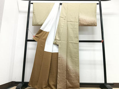 平和屋着物■訪問着 刺繍 箔散らし 暈し染め 正絹 逸品 CABE7556xe