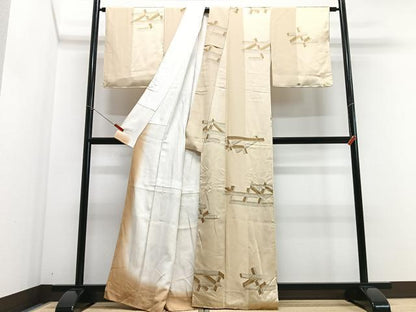 平和屋着物■上質な小紋 幾何学文様 正絹 逸品 未使用 CABE7562xe