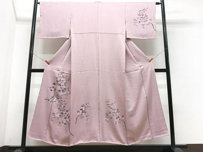 平和屋着物■訪問着 絞り 枝花文 正絹 逸品 CABE7568xe
