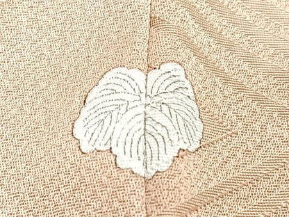 平和屋着物■上質な色無地 花菱地紋 淡香色 正絹 逸品 CABE7569xe