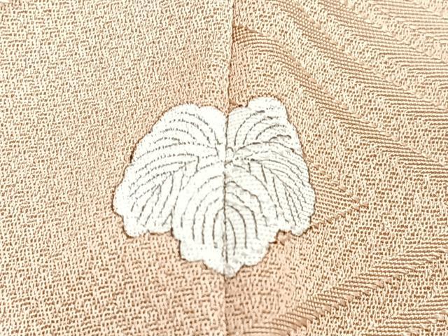 平和屋着物■上質な色無地 花菱地紋 淡香色 正絹 逸品 CABE7569xe