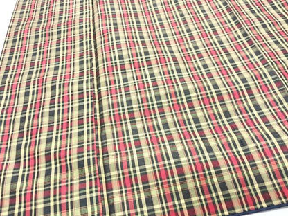 平和屋着物■上質な紬 格子 正絹 逸品 CABE7575xe