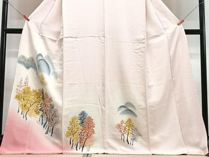 平和屋着物■訪問着　風景文　暈し染め　金彩　正絹　逸品　CABE7578xe