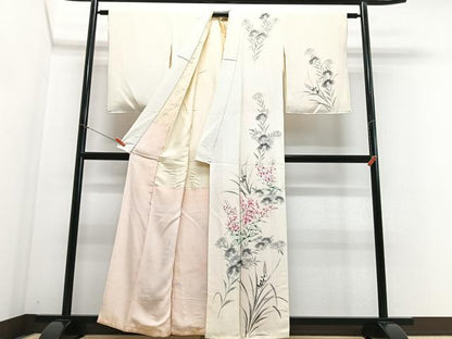 平和屋着物■訪問着 草花文 金彩 正絹 逸品 CABE7581xe